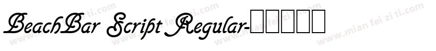 BeachBar Script Regular字体转换